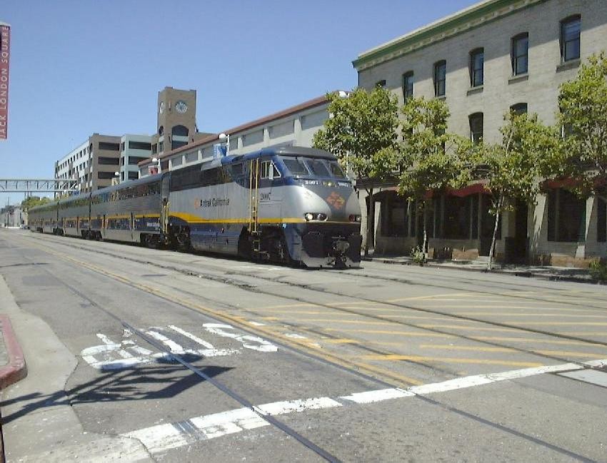 Photo of Amtrak Cal Train Street Shot