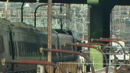 Photo of Amtrak's Acela Express parked at Washington Union Station
