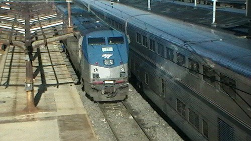 Photo of Amtrak P-42 and Superliners