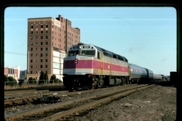 Photo of Amtrak passenger train with borrowed T power