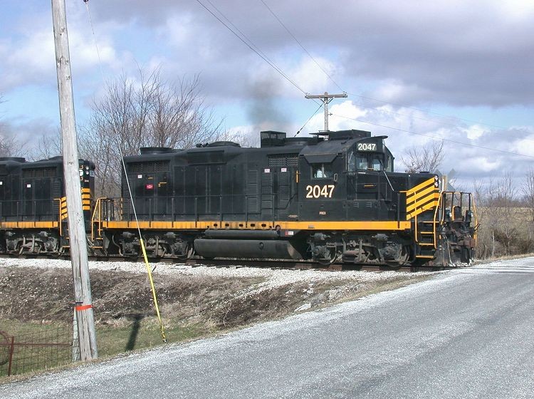 Photo of Pioneer Railcorp GP20 2047, Hamilton, Illinois, March 11, 2010