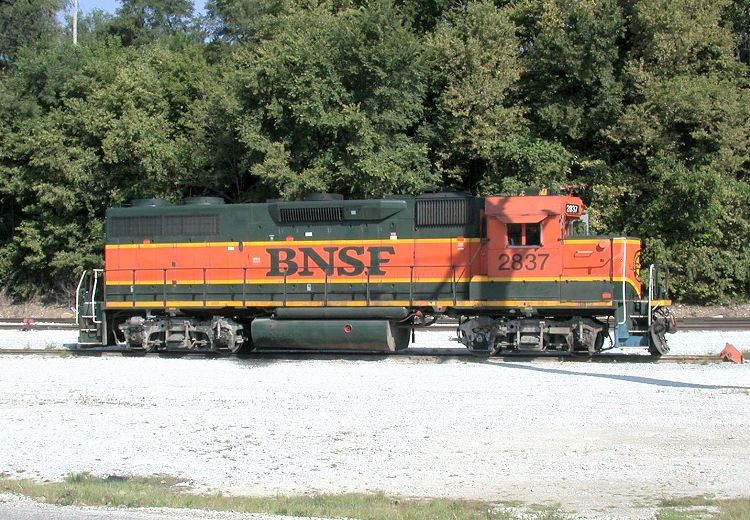 Photo of BNSF GP39-2 2837, Keokuk, Iowa, September 2, 2009