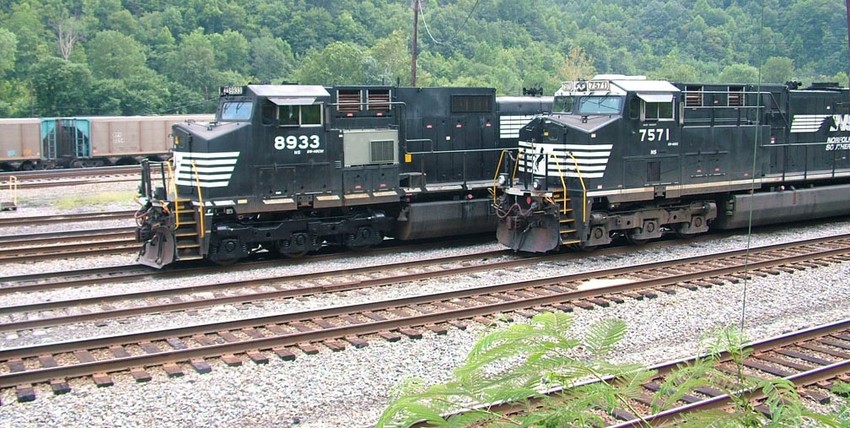 Photo of NS - 2 Coal trains waiting in Williamsburg, WV