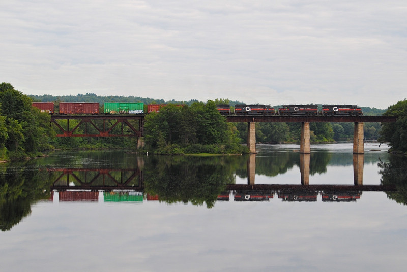 Photo of WANM 344 crosses the Kennebec River