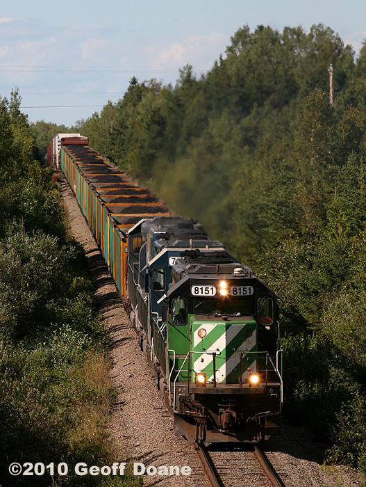 Photo of CBNS train 305 at Linwood, NS