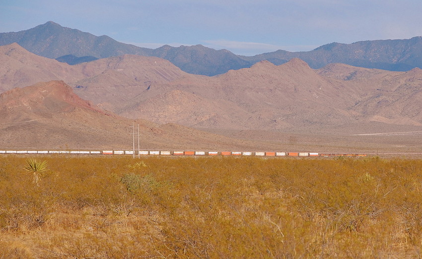 Photo of Another BNSF intermodal in the shadow of the Hualapai Mountains