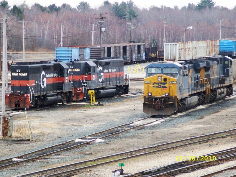 Photo of Rigby Yard  shows power on 2 tracks near the office.