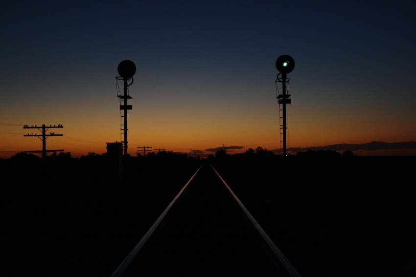 Photo of Searchlights at Sunset, Granada, Colorado