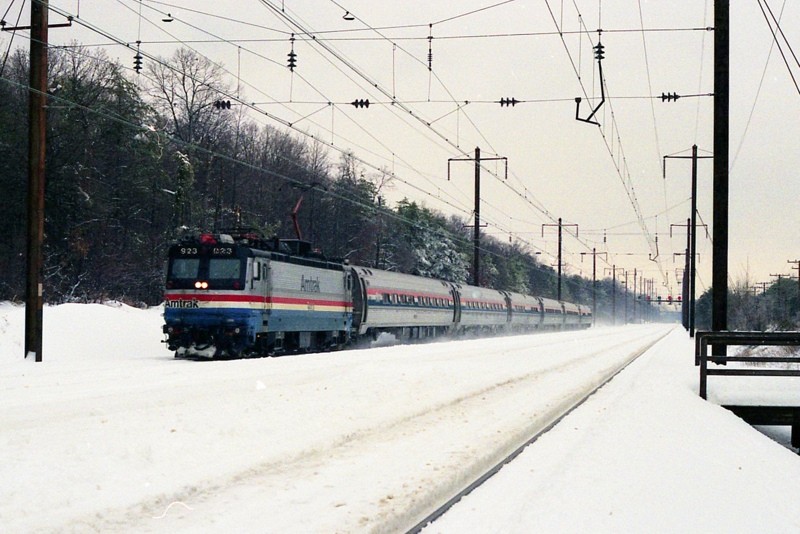 Photo of AEM #923 in the snow