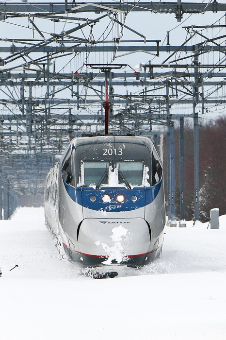 Photo of First Acela after the Storm