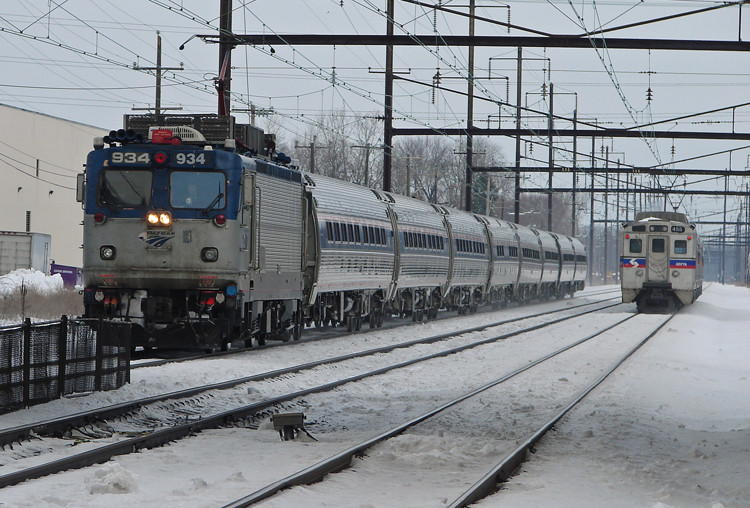 Photo of SEPTA and Amtrak pass at Levittown, PA.