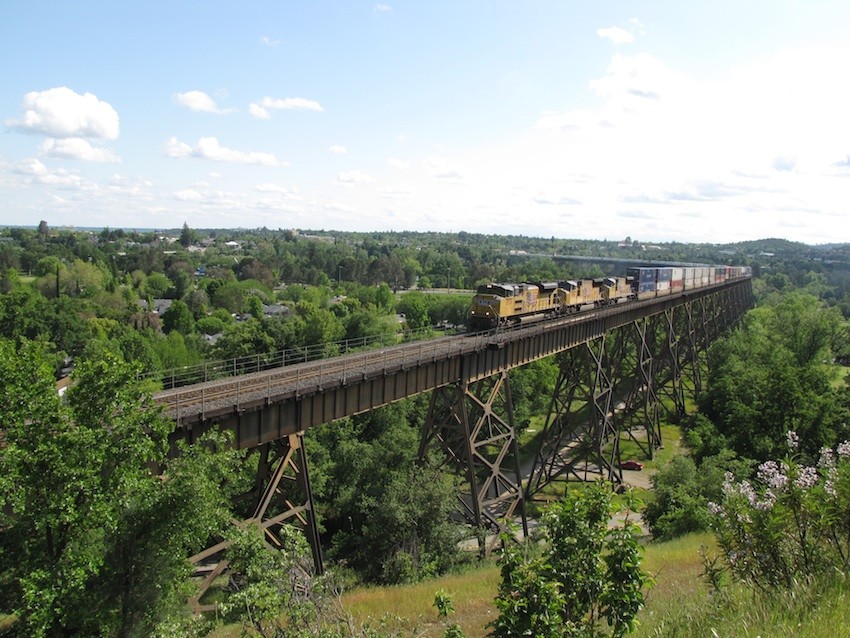 Photo of Northbound over the Redding Trestle
