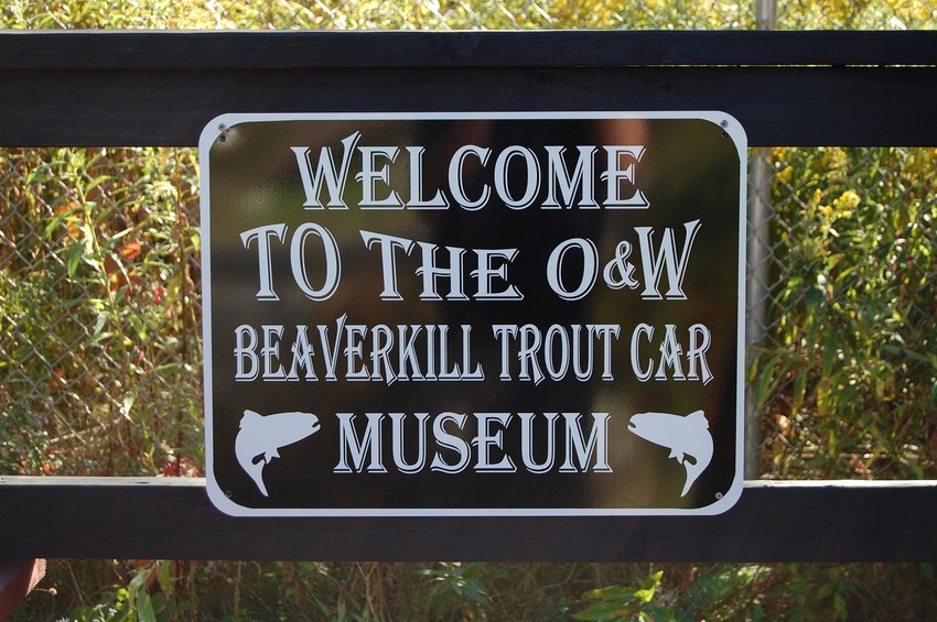 Photo of NYOW Roscoe Museum Trout Car Sign