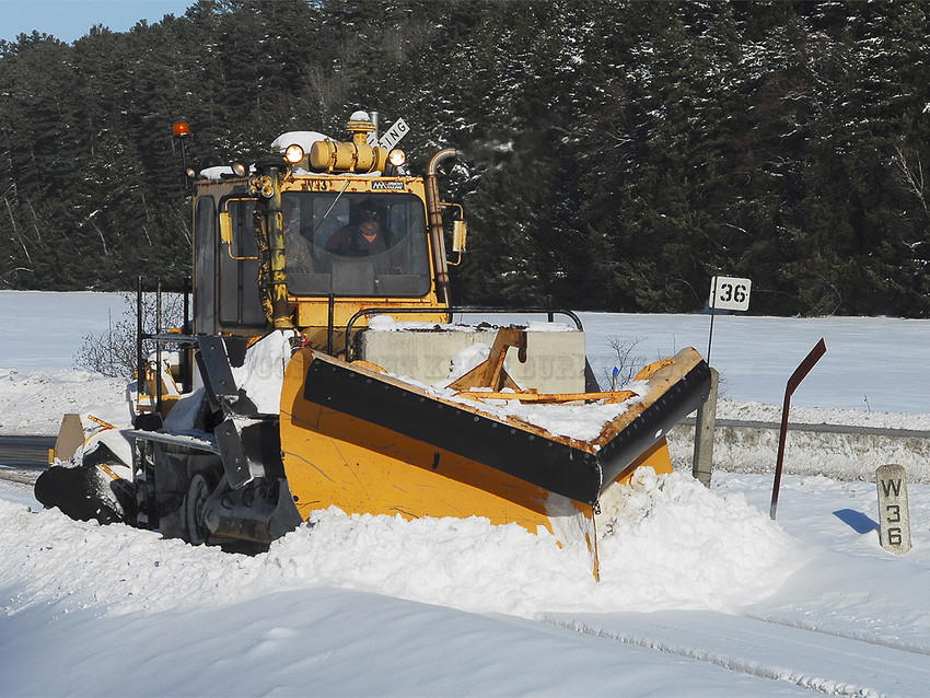 Photo of VTR Plow W-13 Plowing WACR Bradford Subdivision