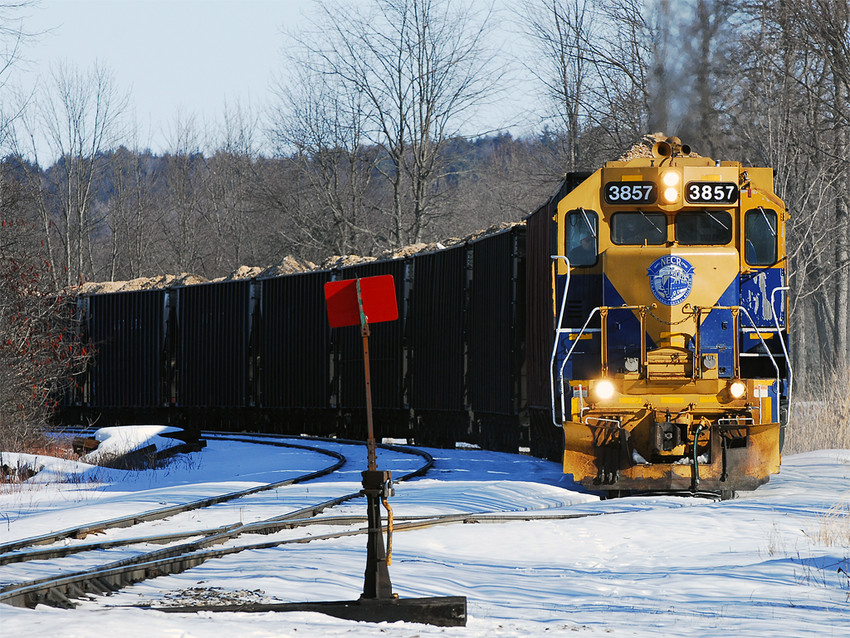 Photo of NECR 500 Chip Train Approaches Swanton Sub