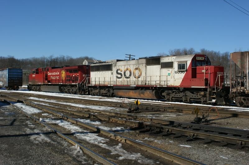 Photo of CP #8564 [AC4400CW] & Soo 6036 [SD60] @ CP/D&H Kenwood Yard; Albany, NY