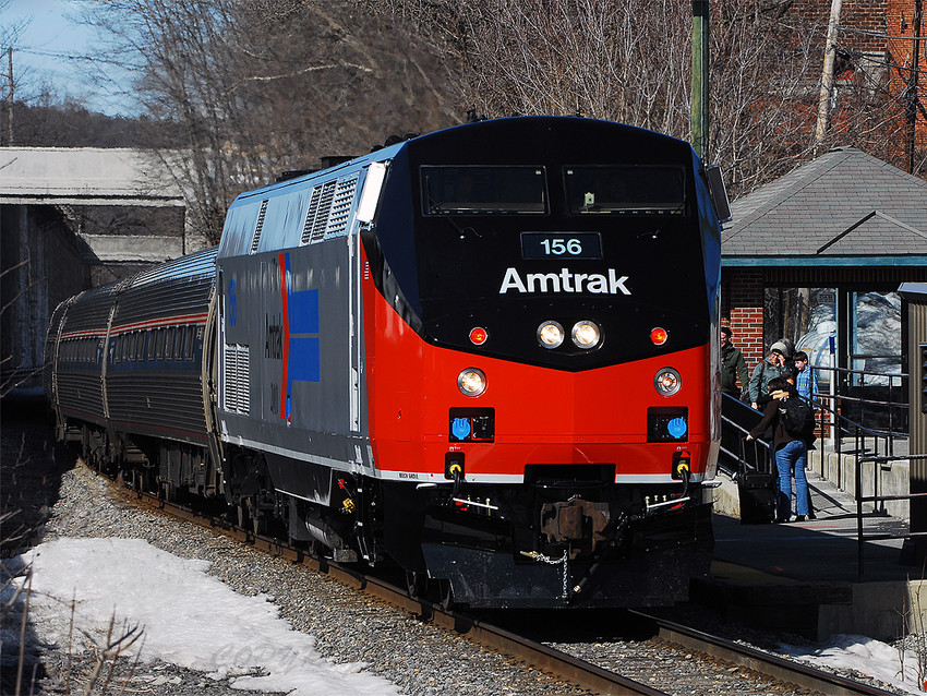 Photo of Amtrak Commemorative Retro '71 156 at Whitehall Station, NY