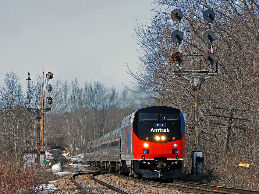 Photo of Amtrak Commemorative Retro '71 156 at Ticonderoga, NY
