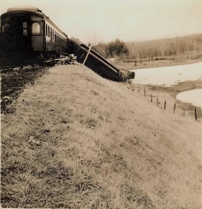 Photo of Derailment of State of Maine Express Clinton Junction, Mass