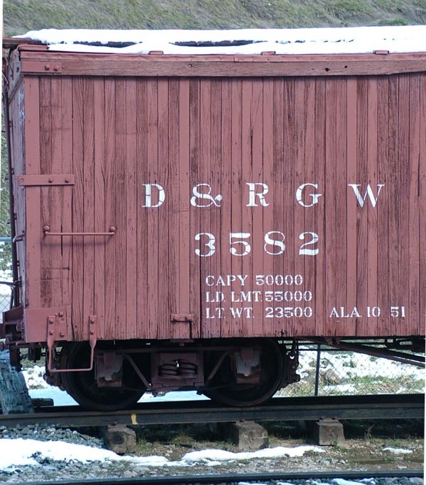 Photo of D&RGW Boxcar #3582 on Georgetown Loop Ry