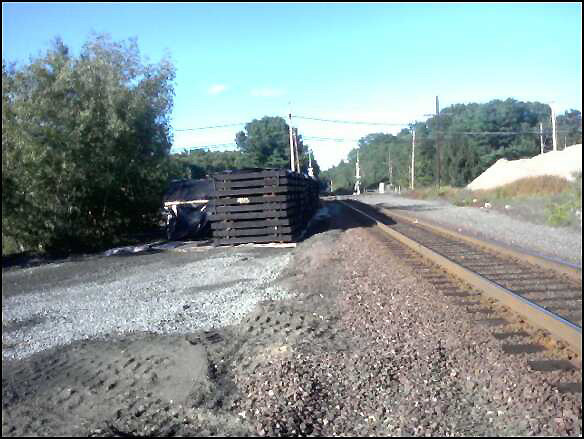 Photo of Andover Double Track ties at Lowell Junction