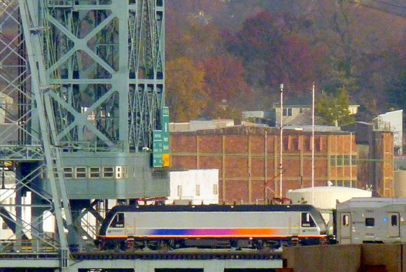 Photo of NJT over the bridge