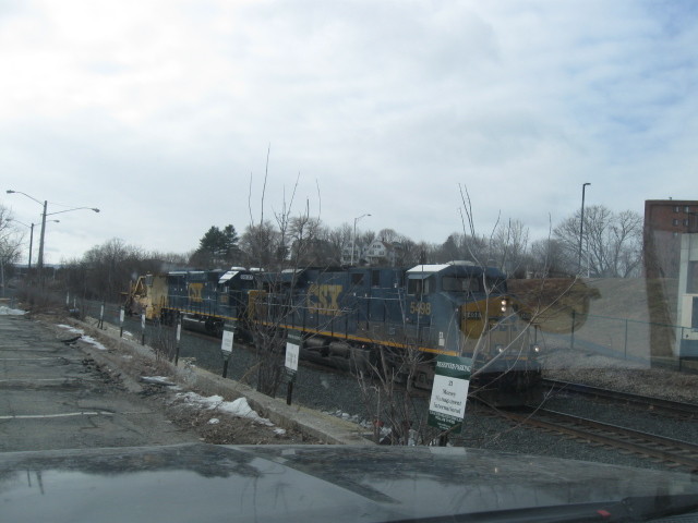 Photo of csx work extra with a jorden spreader eastbound @ pittsfield