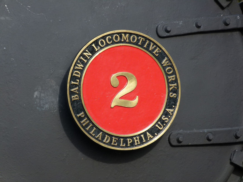 Photo of The smokebox numberplate of #2