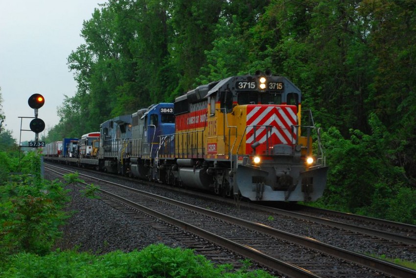 Photo of CSOR moves the RRB Circus train north in Longmeadow MA