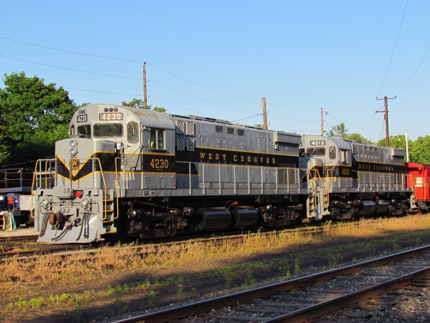 Photo of West Chester Rail Lines 4230 and 4213 in West Chester, Pa.