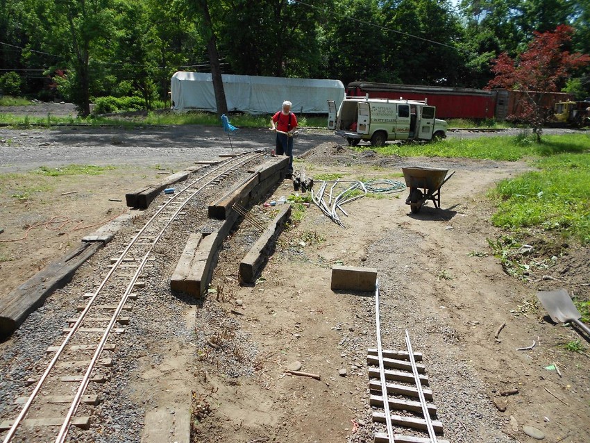 Photo of ESRM Mini Railroad being Reconstructed