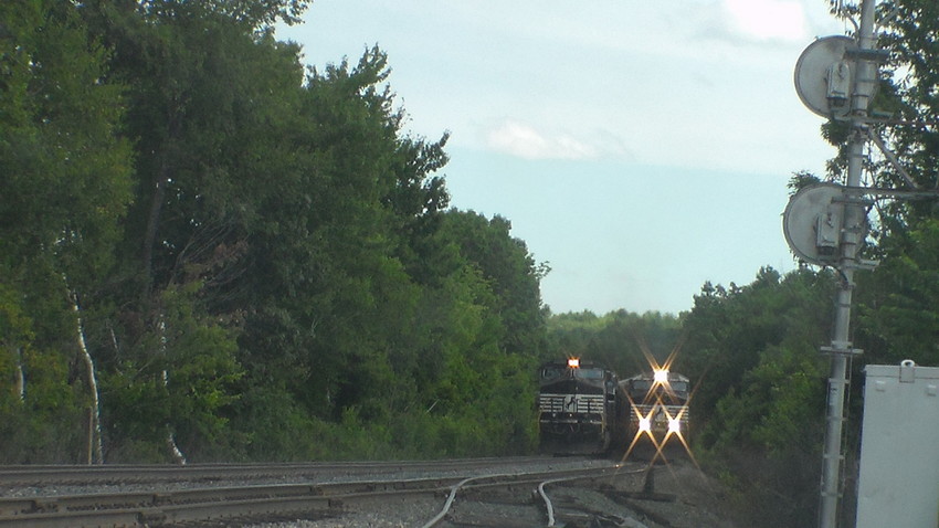 Photo of Two NS trains heading west