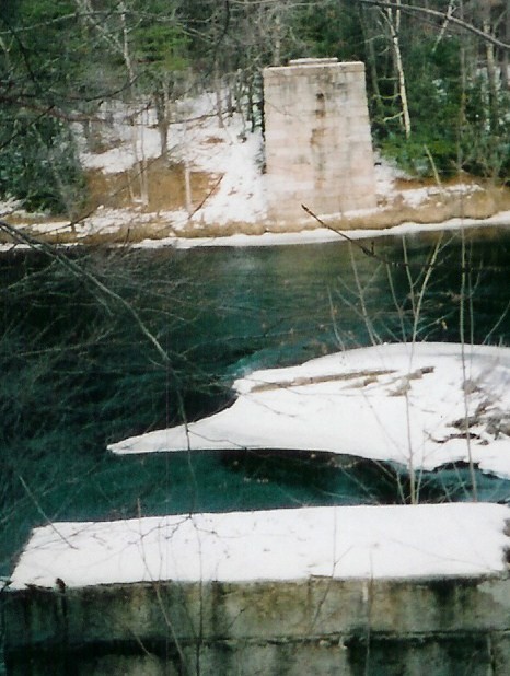Photo of Covered Bridge abutments Franklin Falls Jct.