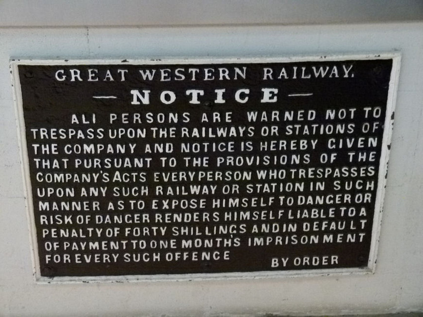Photo of GWR sign