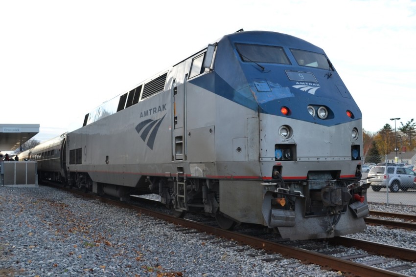 Photo of Amtrak Downeaster 698 Ready to Depart Brunswick, Maine