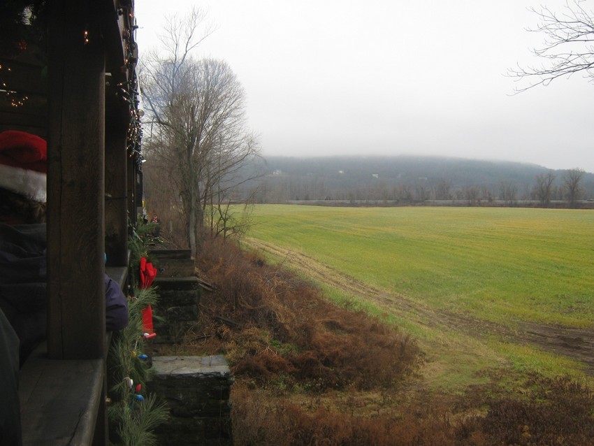 Photo of First Train Crossing Bridge C9 - View from Caboose
