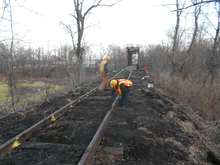 Photo of Rebuilding Track West of C9 Bridge