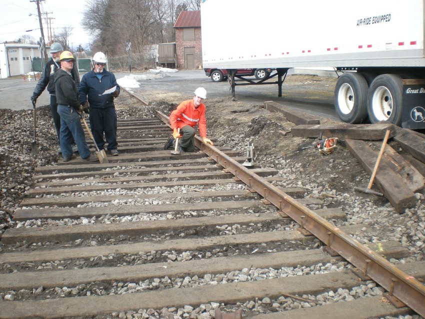 Photo of CMRR Track Crew Working on New West Switch