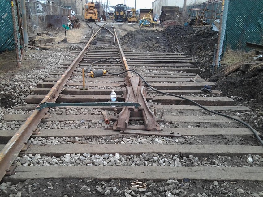 Photo of New Switch at Cornell Street Yard - View East