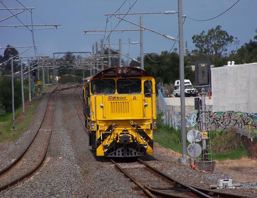 Photo of Aurizon 2493/1742 Seen Running Around Its Train.