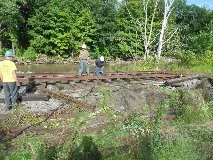 Photo of CMRR Track Crew Rebuilds Campground Curve