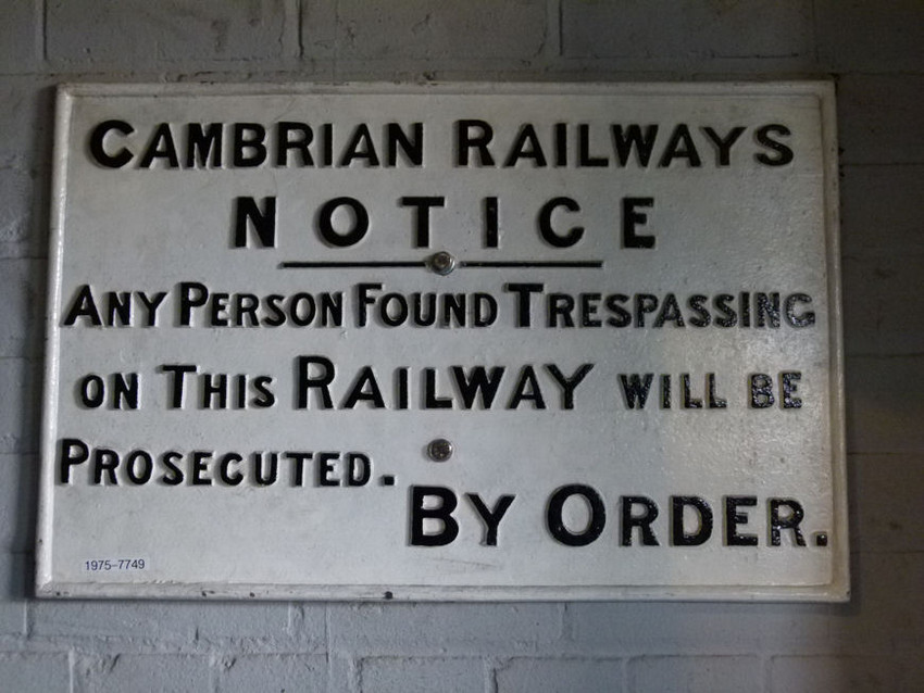 Photo of Old reailway sign