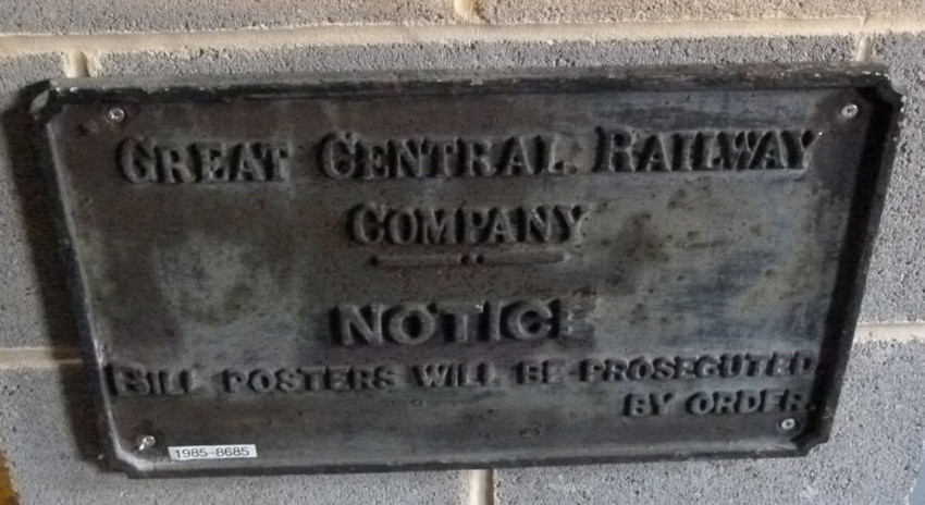 Photo of Old railway sign