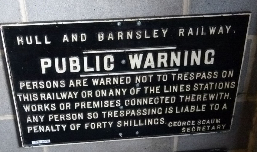 Photo of Old railway sign