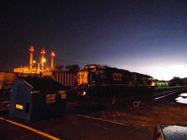Photo of csx b743 & fireworks in the sky
