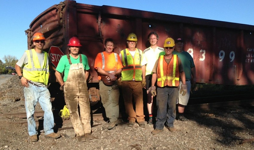 Photo of CMRR Track Crew after Moving Gondola Across 209