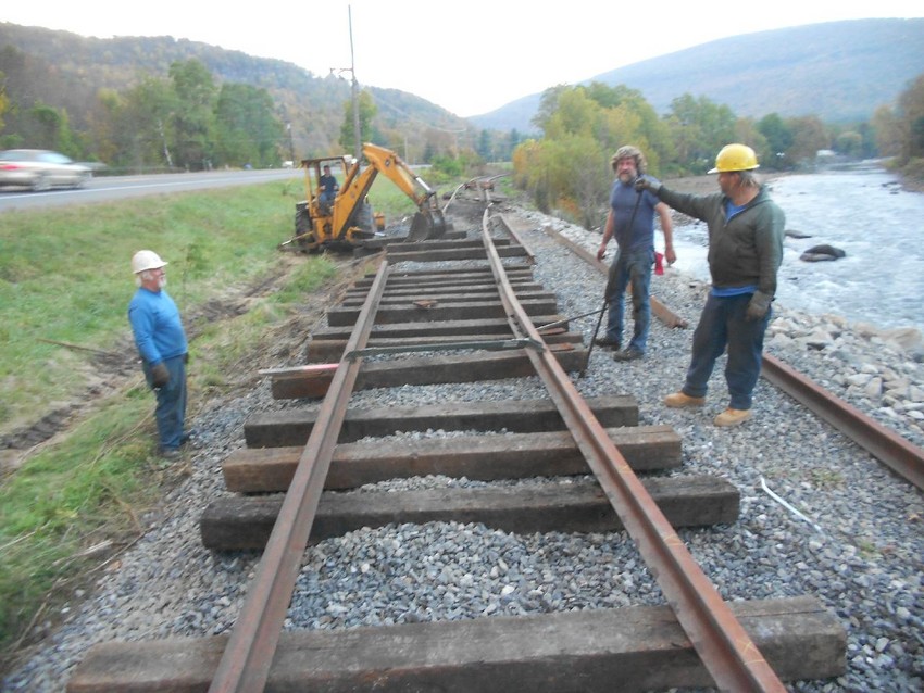 Photo of CMRR Track Crews at Campground Curve