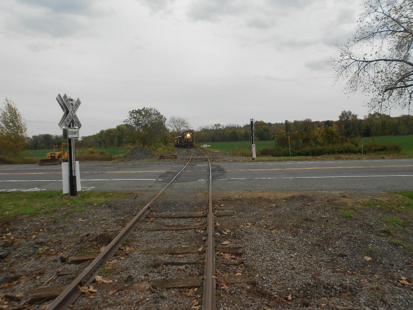 Photo of CMRR Halloween Train Approaches Route 209