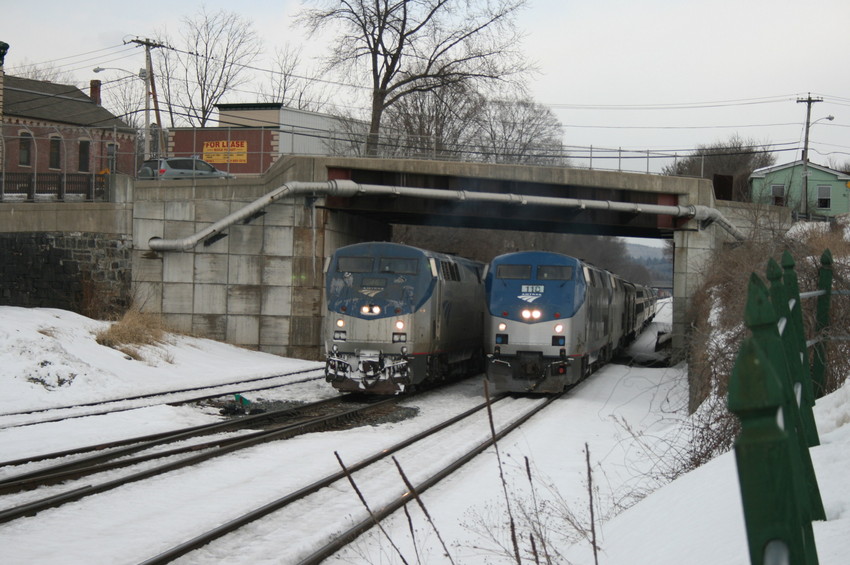 Photo of Amtrak #449 Meets #55