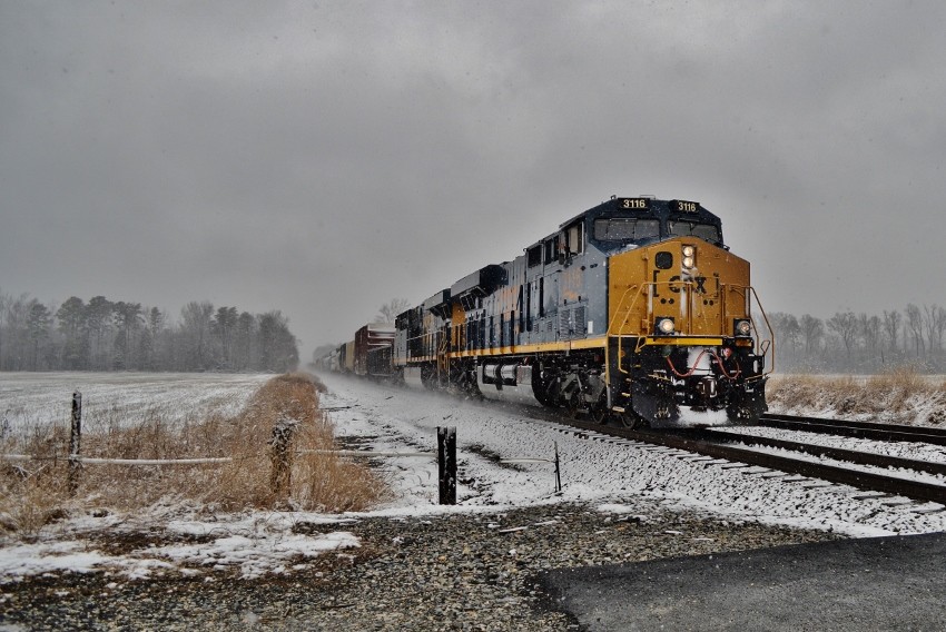 Photo of CSX in the Snow
